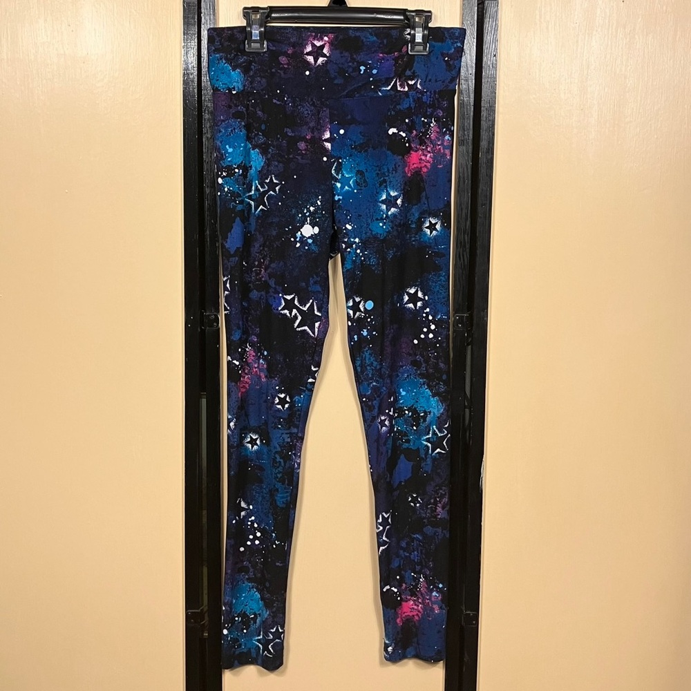 No Boundaries Juniors' Sueded Ankle Galaxy Leggings
